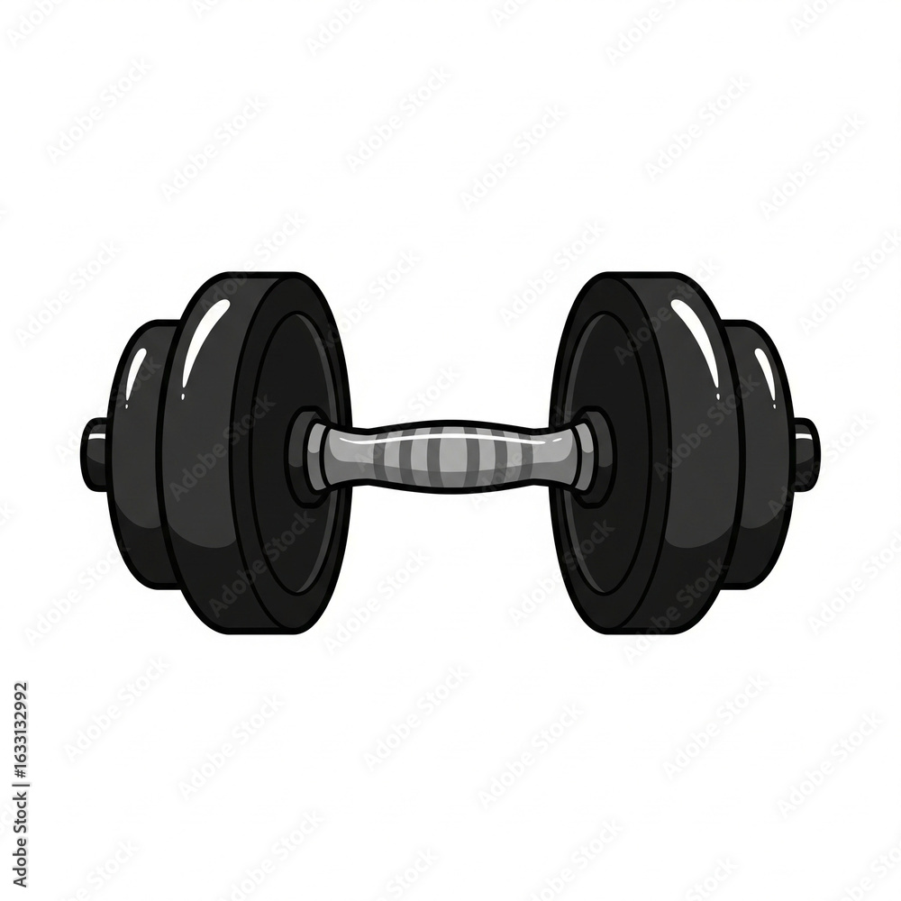 Naklejka premium dumbbell isolated on white background
