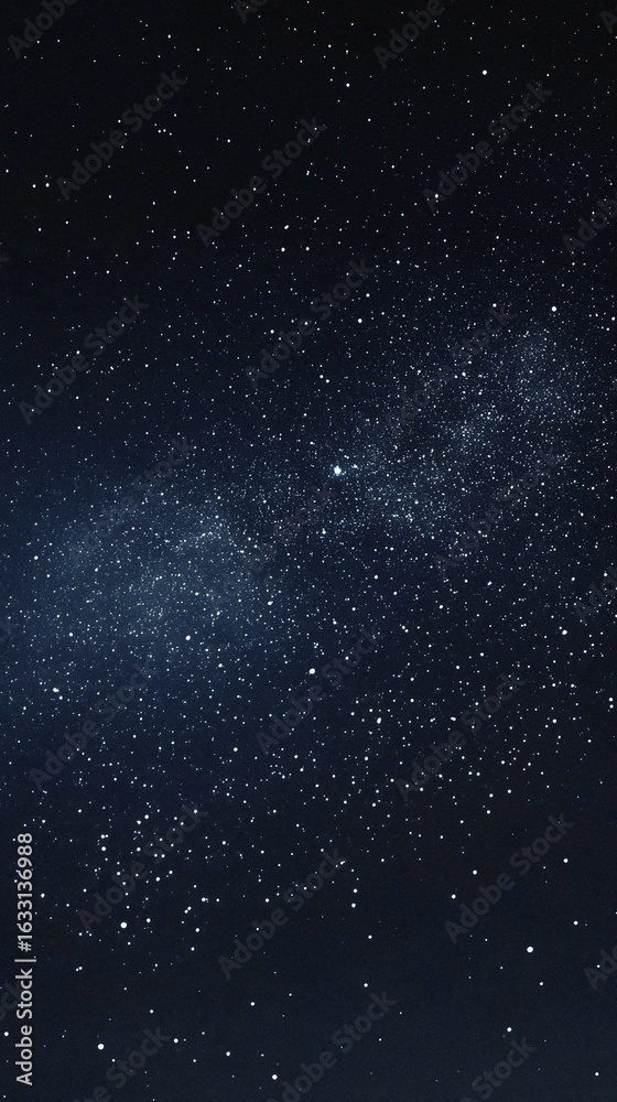 Fototapeta premium Starry sky background, black night sky full of stars, glowing stars in the dark space, starry background, dark night, stars in the distance, starlight, dark background with a black glow, night sky. 