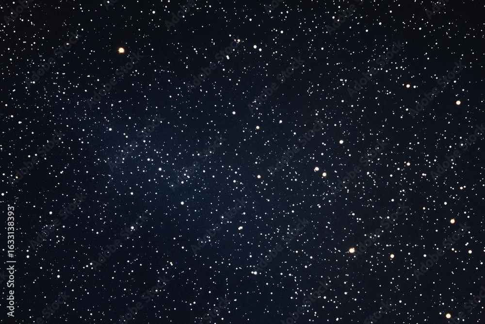 Fototapeta premium Starry sky background, black night sky full of stars, glowing stars in the dark space, starry background, dark night, stars in the distance, starlight, dark background with a black glow, night sky. 