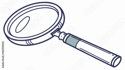 Magnifying glass search tool for investigation and research analysis icon graphic illustration vector