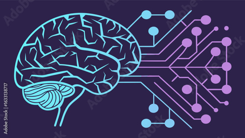 Artificial intelligence brain neural network machine learning deep learning ai technology concept