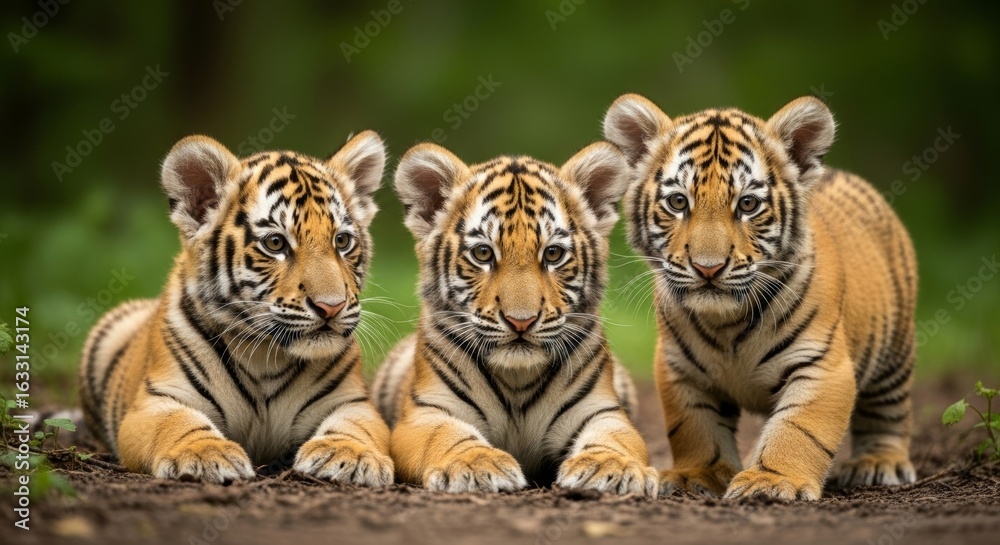 Fototapeta premium Tiger cub playing