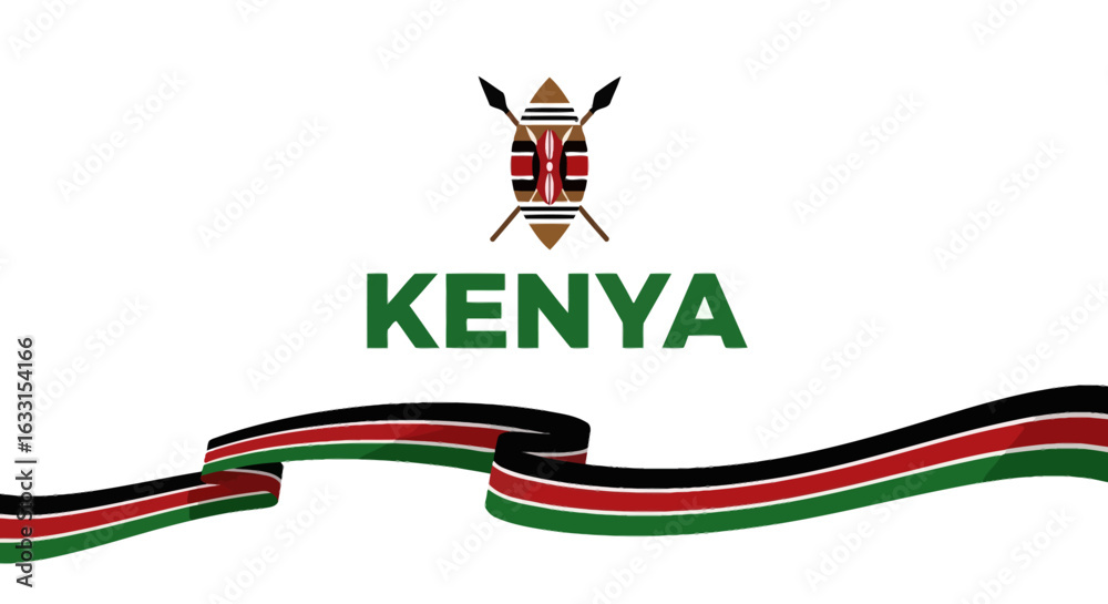 Obraz premium Kenya National Symbolism and Vibrant Flag Representation