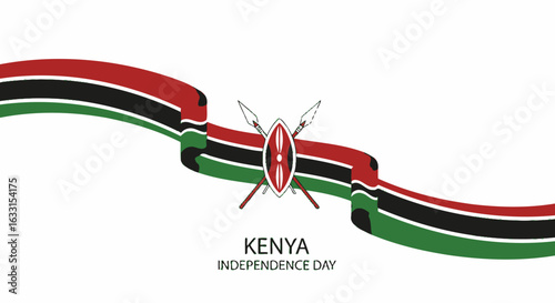 Vibrant Kenyan Flag Waving Proudly Celebrating Independence Day with National Pride and Unity