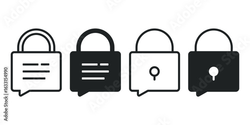 Private chat icon. Illustration vector