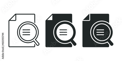 Document overview icon. Illustration vector