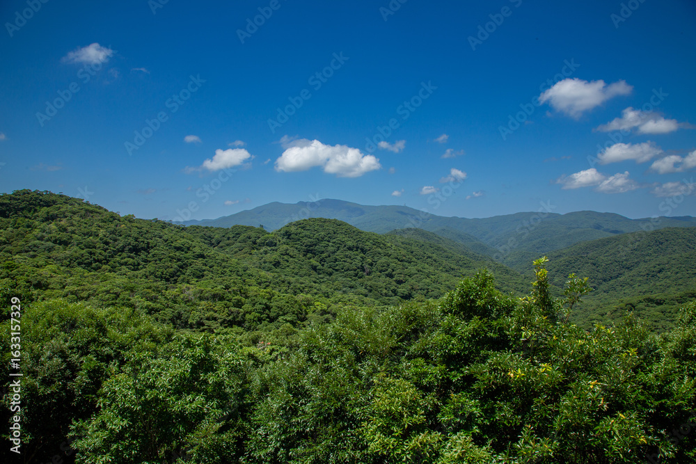 Obraz premium 奄美大島の夏の空。湯湾岳。