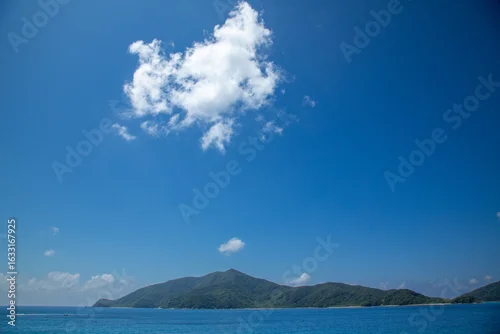 Obraz 奄美大島の夏の空。