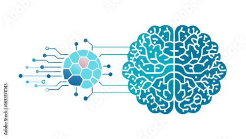 Artificial intelligence brain network technology innovation concept neural connections system ai tech 100