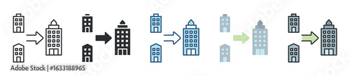 Merger Icon Set Multiple Style Collection