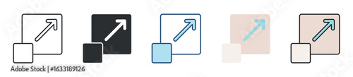 Scalability Icon Set Multiple Style Collection