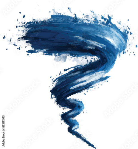 blue and White Tornado