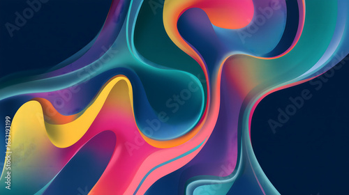 Vibrant Abstract Fluid Shapes and Gradients