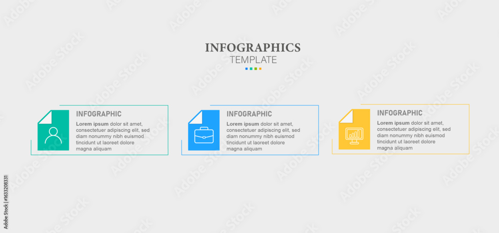 Obraz premium 3 Steps infographic design template