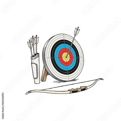 archery target bow and arrow clip art preview