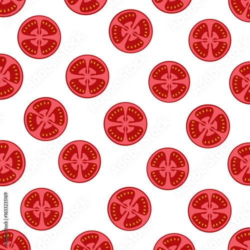seamless tomato slices background