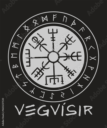 Vegvisir Viking Compass Symbol A Guide Through Storms and Unknown Journeys Ancient Nordic Symbol for Navigation and Protection