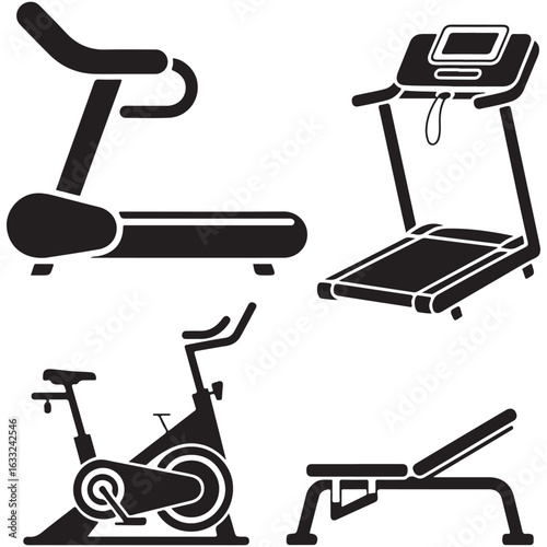 A vibrant illustration of stationary bikes and other exercise equipment for a healthy lifestyle