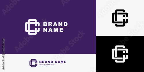 Monogram letter CC with interlock style, text editable use for brand clothing apparel streetwear
