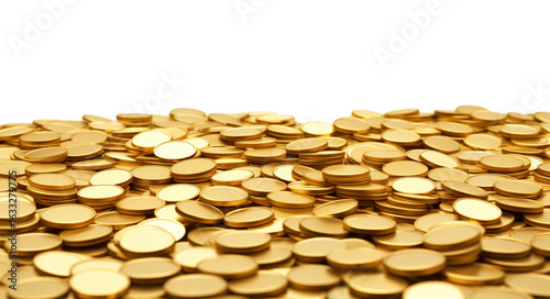 Gold Coins Field Footer Isolated on Transparent Background PNG
