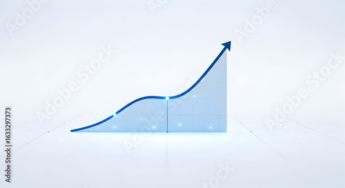 Optimistic Business Growth: Illustrative Upward-Trending Graph for Financial Success 