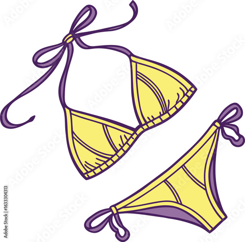 illustration of a Bra and panties