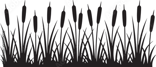 grass silhouette vector
