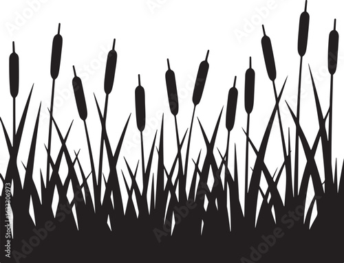 grass silhouette vector