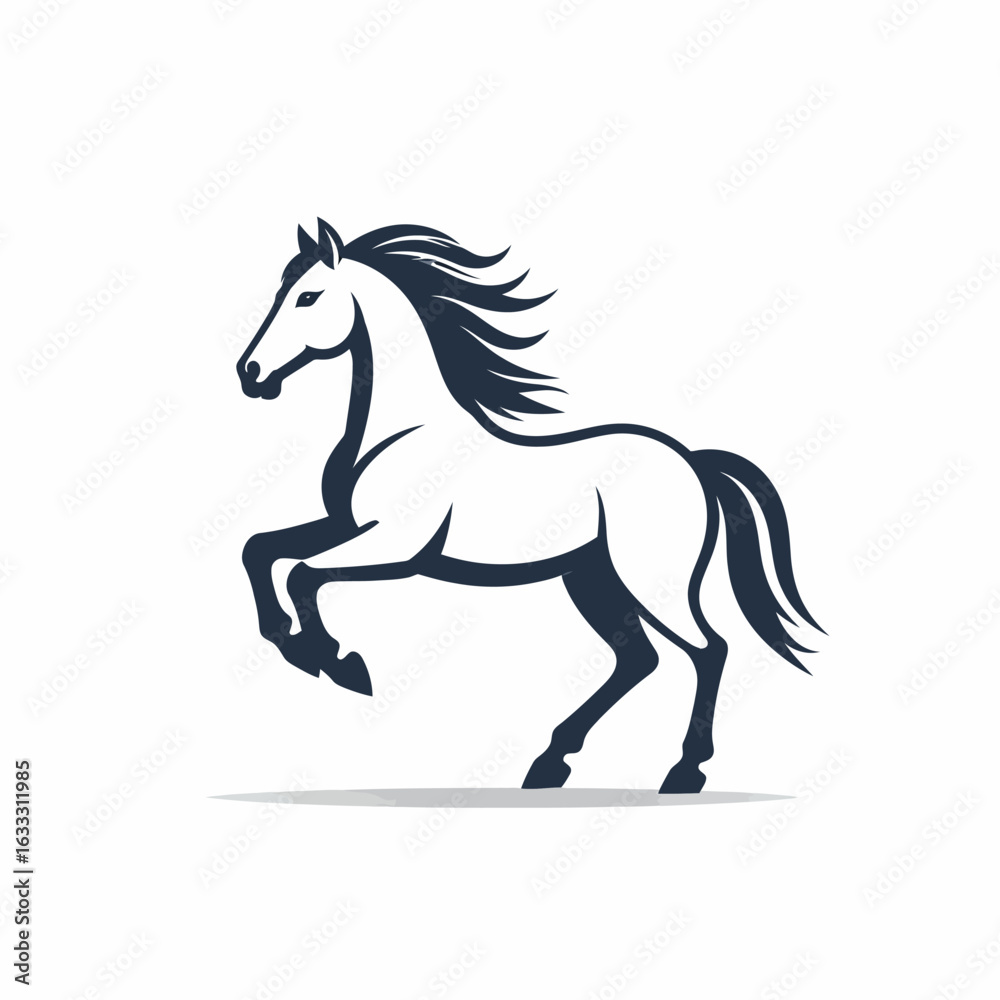 Obraz premium Majestic Running Horse Silhouette Design