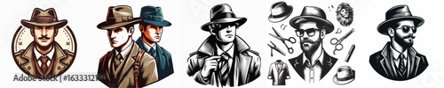 VECTOR IMAGE OF A MAN WEARING A HAT ON A WHITE BACKGROUND
