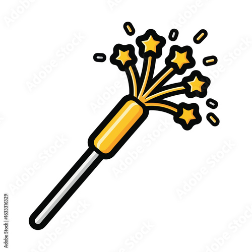 Simple cartoon party popper illustration