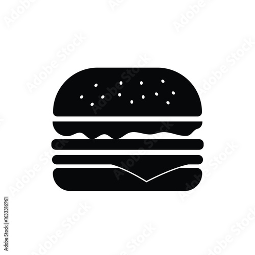 Burger icon, symbol vector illustration. cheese burger sign and symbol. hamburger icon. 
