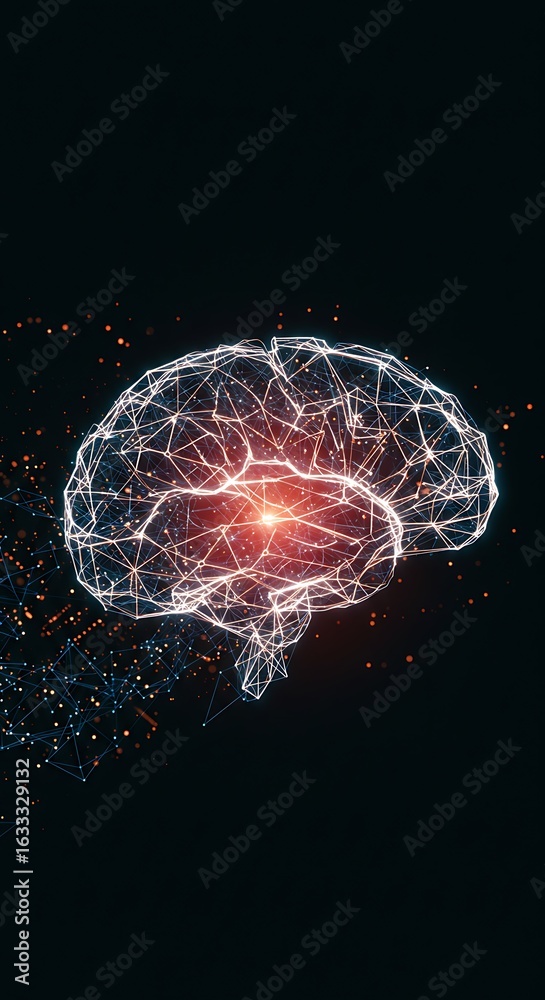 custom made wallpaper toronto digital輝く脳神経ネットワーク