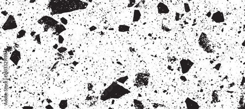 Grunge overlay textures with dust grain isolated on white background vector grunge dust overlay background with black textured design on white canvas suitable for creative editing projects print med