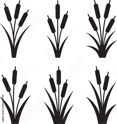 Cattails Silhouette Vector – Wetland Plant Design

Cattails Plant Vector Bundle for Nature and Landscape Art

Cattails Silhouette Collection – Marsh and Lake Plant Vector