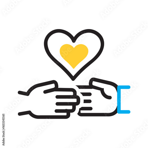 Vector multi color icon for Relational