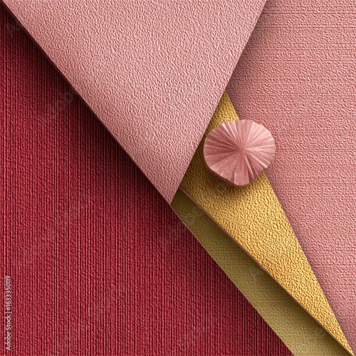 Abstract textured layers in blush pink, gold, and burgundy