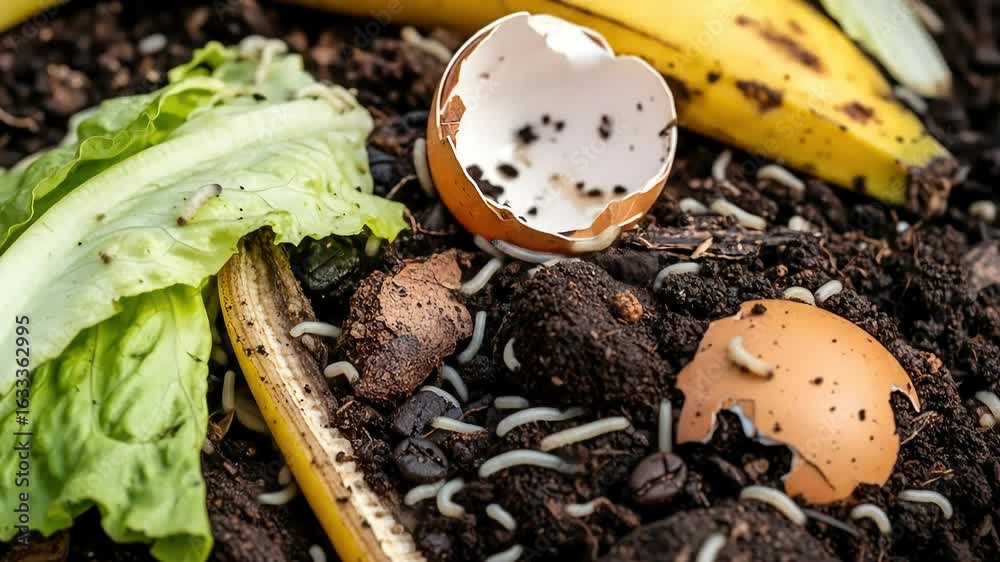 Dynamic Macro View of Maggots Decomposing Organic Food Waste in a ...