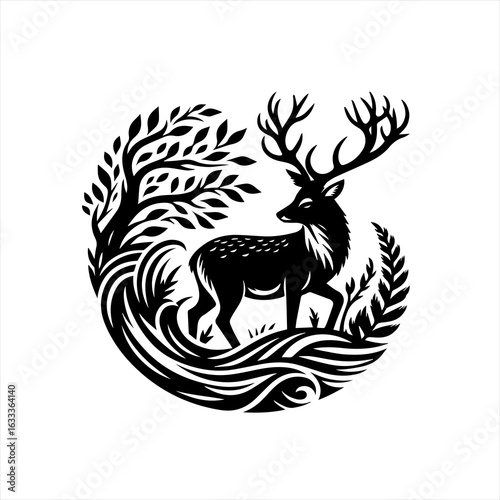 A deer in the forest
