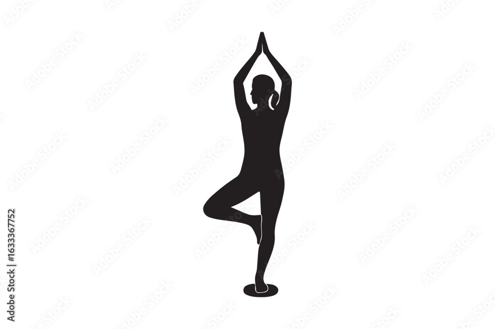 Fototapeta premium BalanceGrip Pads silhouette vector art illustration on white background