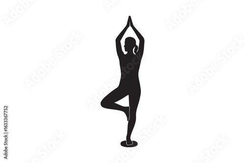 BalanceGrip Pads silhouette vector art illustration on white background