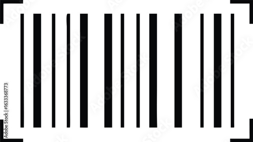 Black and White Barcode Illustration for Product Identification and Inventory Management Solutions