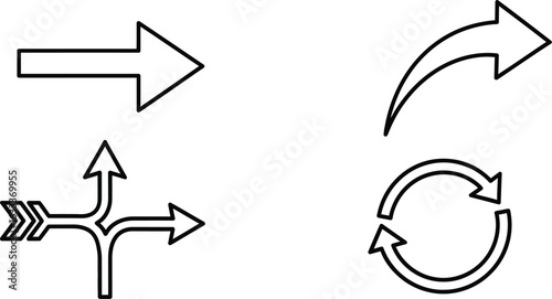 Vector art of set of arrow vector illustration collection of doodle sketch arrows, pointers, direction indicators, design elements for navigation and interface