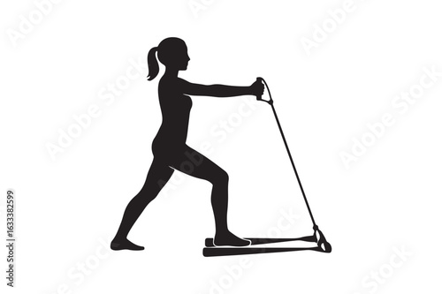 ErgoStretch Bands silhouette vector art illustration on white background