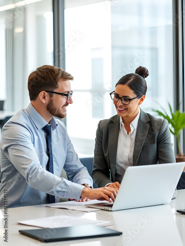 Business consultants advising a company on ethical practices and corporate governance