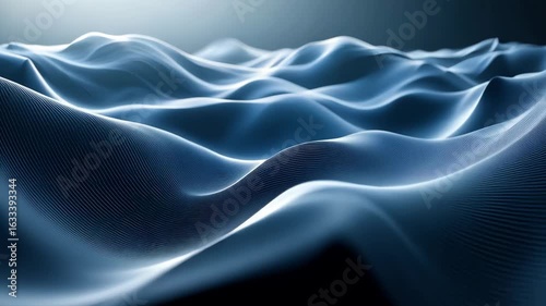 Wallpaper Mural Abstract representation of flowing waves in a serene blue tone, evoking tranquility and depth Torontodigital.ca