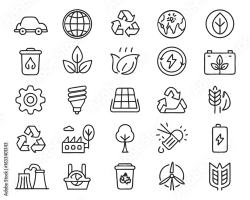 Conceptual illustration of ecological balance and sustainable living practices for a healthier planet and future generations isolated on transparent background