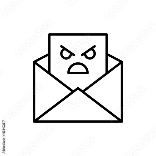 Complaint Mail outline icons, minimalist vector illustration ,simple transparent graphic element .Isolated on white background