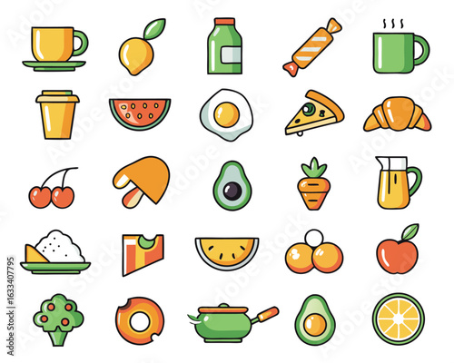 Charming hand drawn breakfast scene featuring a steaming coffee cup and crispy fries isolated on transparent background