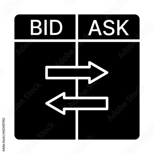 bid and ask glyph icon